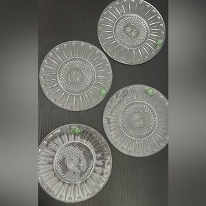 Shannon by Godinger 24% Lead Crystal Sutton Place Dessert Plates (4)